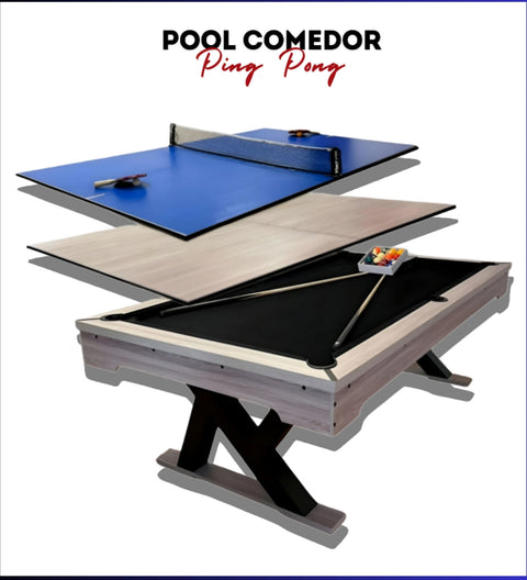 Mesa 3 en 1 - Pool / Comedor / Ping pong